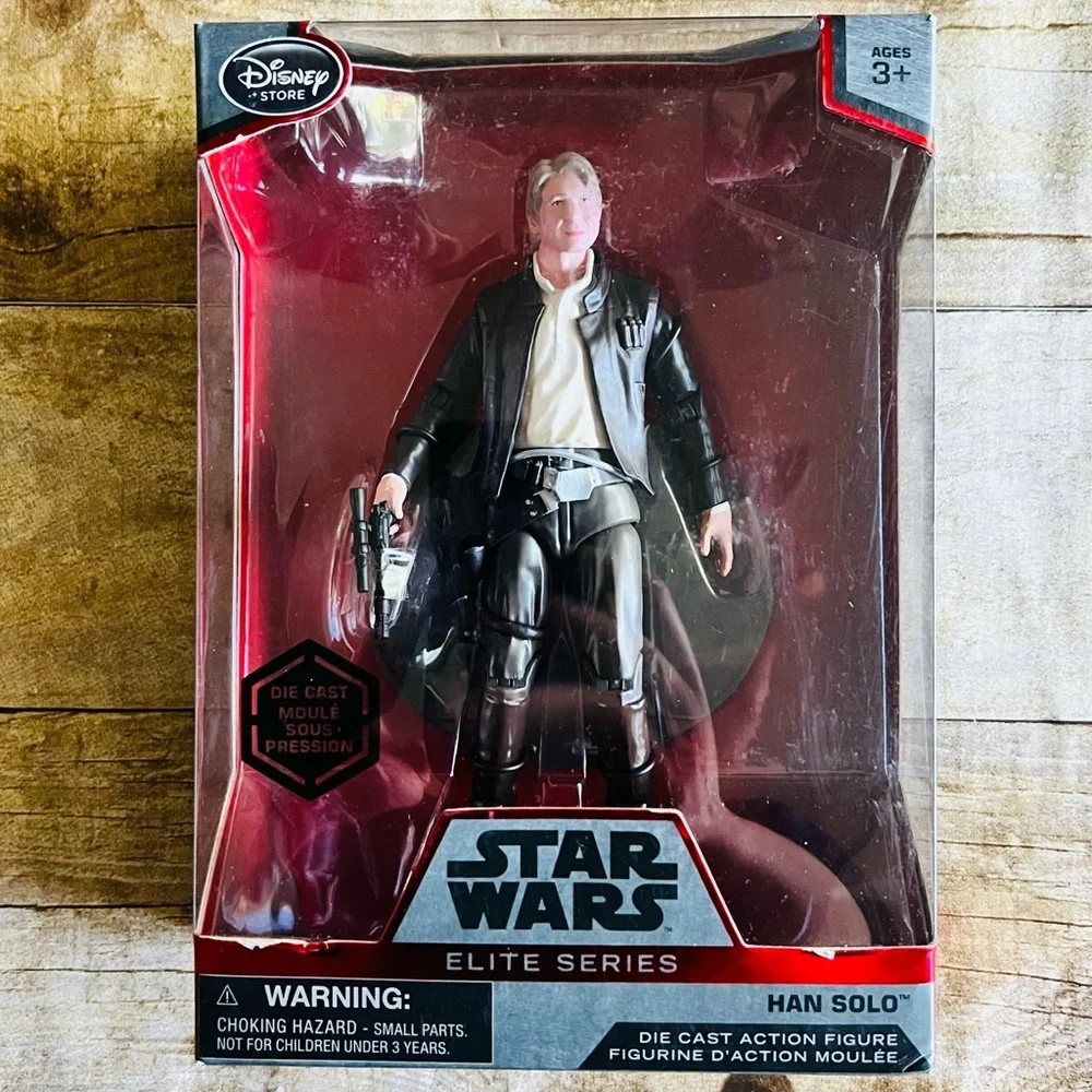 Disney Store Star Wars Elite Series Han Solo Die Cast Action Figure New Boxed